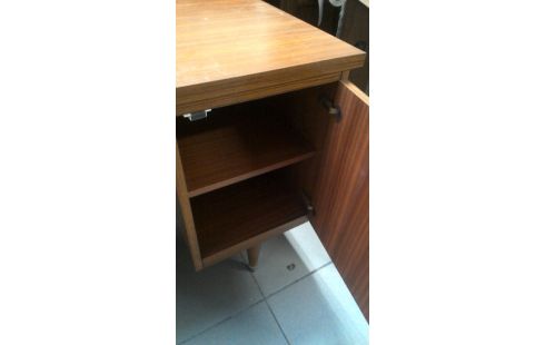 SCHREIBTISCH IM VINTAGE-STIL 3 SCHUBLADEN 1 TÜR