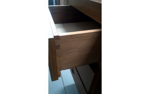 SCHREIBTISCH IM VINTAGE-STIL 3 SCHUBLADEN 1 TÜR