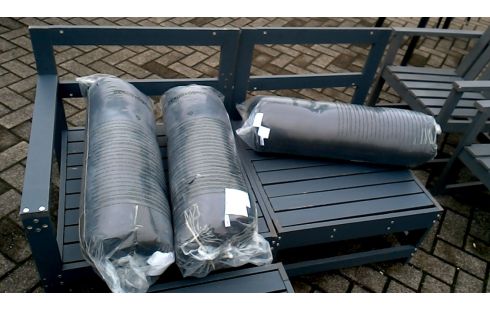 SALON DE JARDIN GRIS ACACIA MET