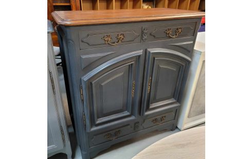 MEUBLE PATINE 2 PORTES 3 TIROIRS