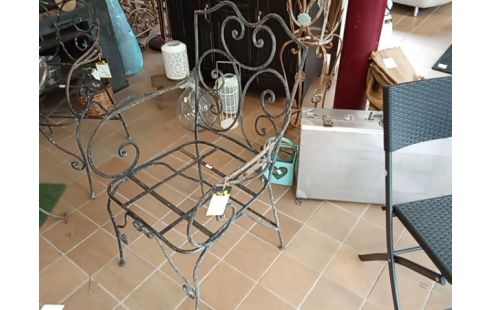 CHAISE FER FORGÉ NOIRE