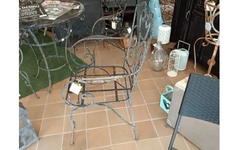 CHAISE FER FORGÉ NOIRE