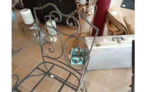 CHAISE FER FORGÉ NOIRE
