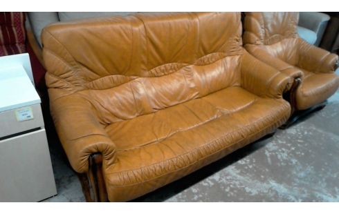 SOFÁ CUERO, , 1 SILLÓN