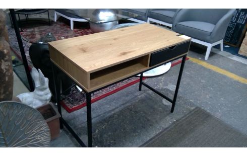 PUPITRE 1 MADERA PIE METAL NEGRO