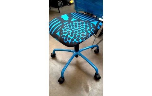 BÜROSTUHL IKEA BLAU MET SCHWARZ