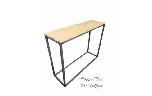 KONSOLENTISCH, , HOLZ EISEN