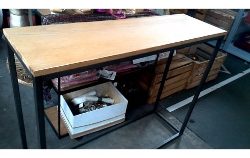 KONSOLENTISCH, , HOLZ EISEN