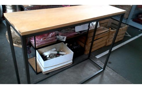 KONSOLENTISCH, , HOLZ EISEN