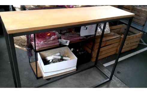 KONSOLENTISCH, , HOLZ EISEN