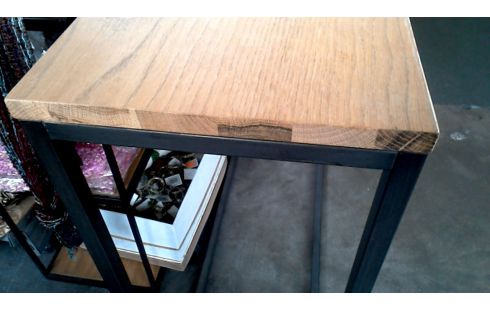 KONSOLENTISCH, , HOLZ EISEN