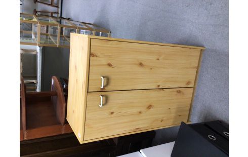 MEUBLE DE RANGEMENT COULEUR HETRE 2 PORTES