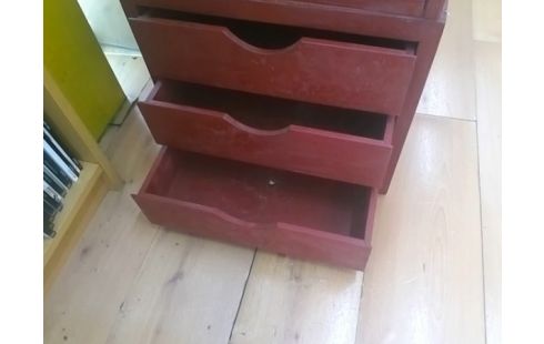 RANGEMENT BOIS ROUGE 3T