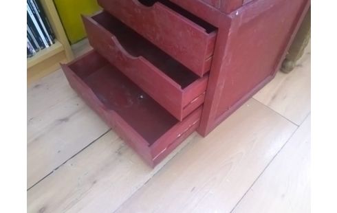 RANGEMENT BOIS ROUGE 3T