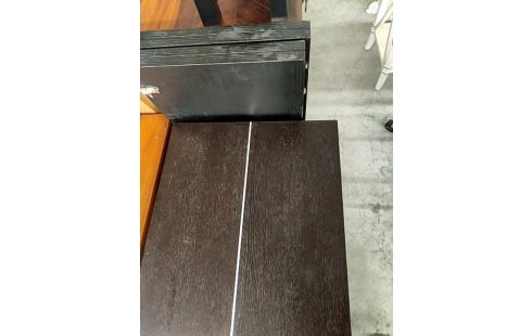 CONSOLE CONVERTIBLE TABLE NOIR 2 RALLONGE