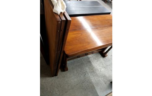 CONSOLE CONVERTIBLE EN TABLE MERISIERS 3 RALLONGE