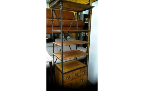 ETAGERE MANGUIER ET METAL 6T