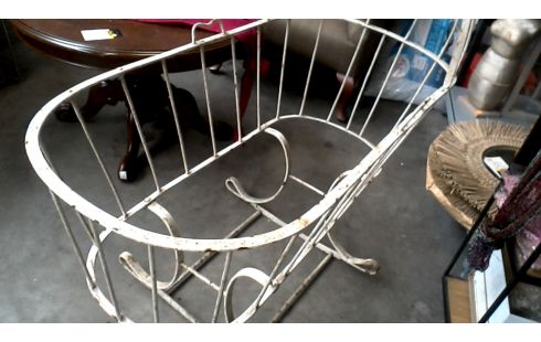 WIEGE ANTIK WEISS SCHMIEDEEISEN, , SCHAUKEL