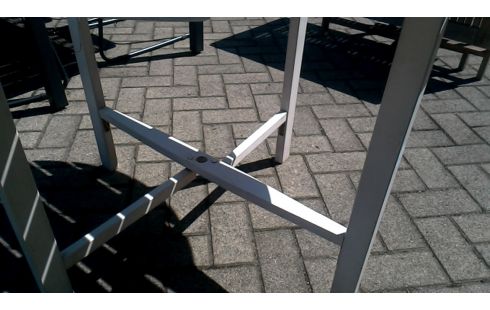 GARTENTISCH WEISS RUND, , HOLZ KLAPPBAR