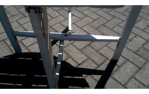 GARTENTISCH WEISS RUND, , HOLZ KLAPPBAR