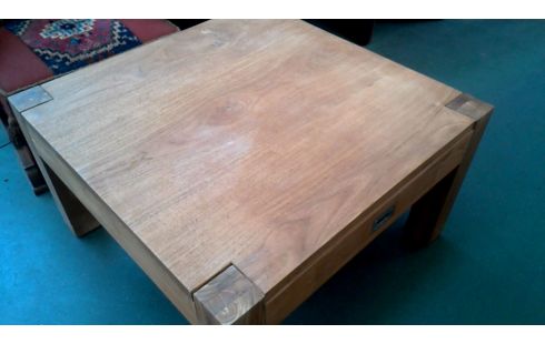 WOHNZIMMERTISCH 1 TEAKHOLZ MASSIV 1 SCHUBLADE