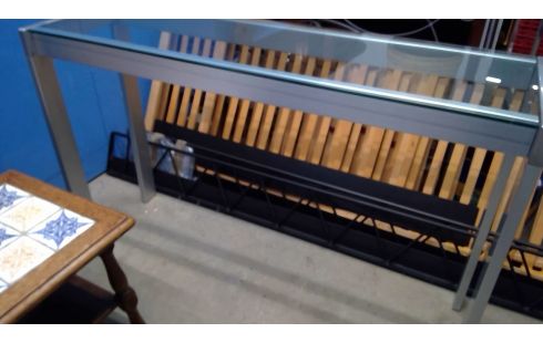 TABLE CONSOLE METAL GLACE