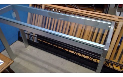 TABLE CONSOLE METAL GLACE