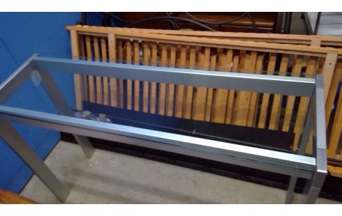 TABLE CONSOLE METAL GLACE