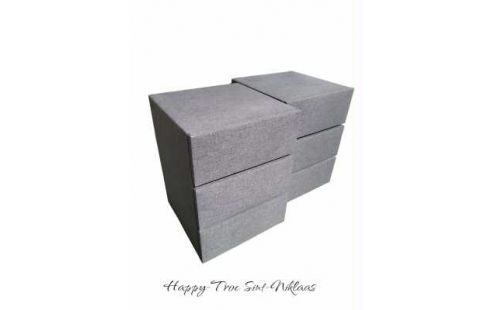 NACHTKASTJE STOF GRIJS 2 LADEN PER STUK