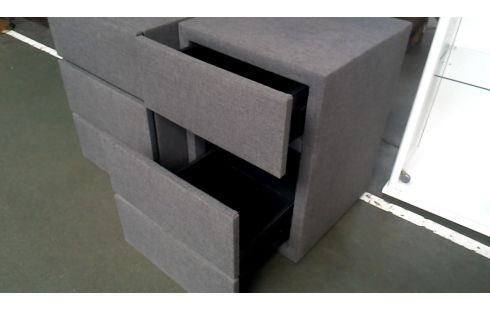 NACHTKASTJE STOF GRIJS 2 LADEN PER STUK