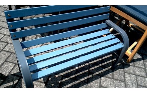 GARTENBANK BLAU, , HOLZ METALL