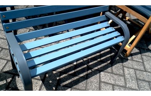 GARTENBANK BLAU, , HOLZ METALL