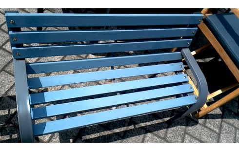 GARTENBANK BLAU, , HOLZ METALL