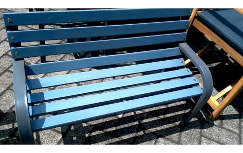 GARTENBANK BLAU, , HOLZ METALL