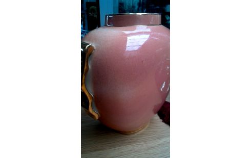 VAAS NR.3 BOCH KERAMIS CHEVALIER ROZE GOUD ART DECO