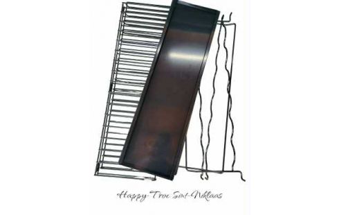 REK FLESSENREK MUURMODEL ZWART METAAL