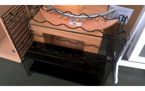 REK FLESSENREK MUURMODEL ZWART METAAL