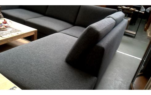 ECKSOFA IKEA STOFF GRAU SCHWARZ
