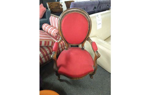 FAUTEUIL MÉDAILLON ROUGE