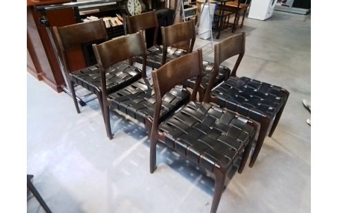 6 CHAISES VINTAGE GESSEF