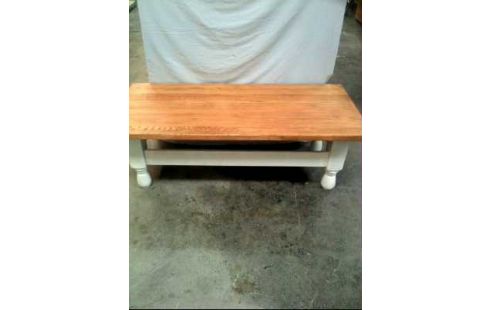 MESA SOFÁ BLANCO OBLONGO