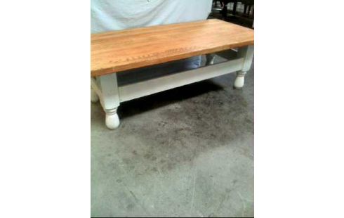 MESA SOFÁ BLANCO OBLONGO