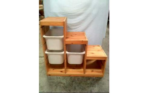 REGAL <IKEA TROFAST> HOLZ HELL TREPPENFORM