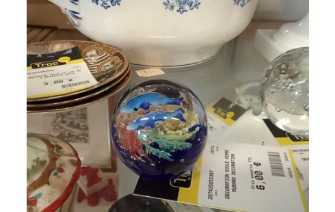 DECORATION BOULE VERRE MURANO