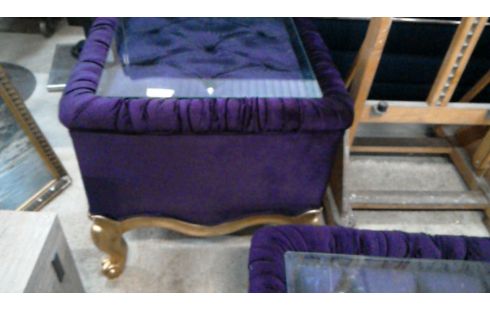 MUEBLE AUXILIAR MORADO TERCIOPELO CUADRADO