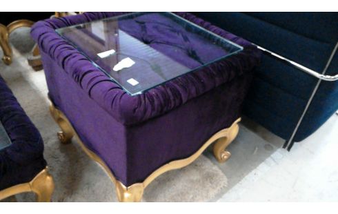 MUEBLE AUXILIAR MORADO TERCIOPELO CUADRADO