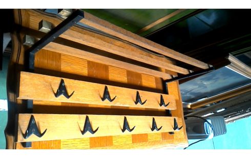 KLEIDERSTÄNDER IM VINTAGE-STIL METALL, , HOLZ