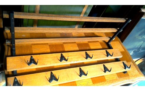 KLEIDERSTÄNDER IM VINTAGE-STIL METALL, , HOLZ