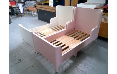 LIT ENFANT BLANC OU ROSE REGLABLE