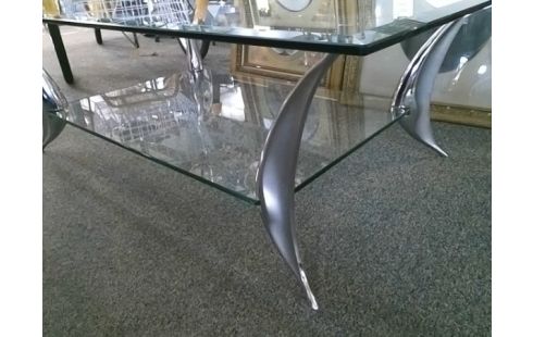 TABLE BASSE VERRE MANQUE VENTOUSES